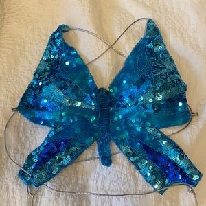 Sequin Butterfly Tie Top